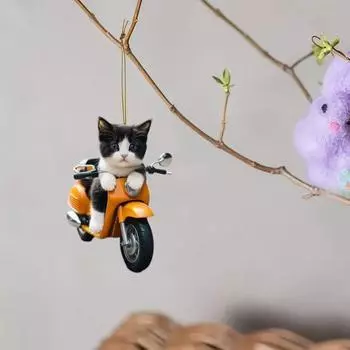Yousheng Мотоциклетный Кот Подвеска Автомобильное Украшение со шнурком Легко повесить Зеркало заднего вида Подвеска Кошачья Сумка Аксессуары Cat
