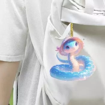 Yousheng мультяшная змея подвеска 2D плоская акриловая рождественская змея подвесное украшение для рождественской елки двери окна новогодний декор 1