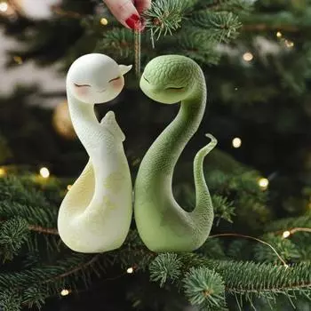 Yousheng мультяшная змея подвеска акриловая 2D плоская подвеска украшение белая змея зеленая змея подвеска для дома дерево автомобиль украшение интерьера 8 cm B