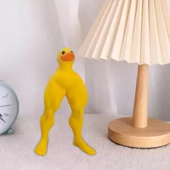 Yousheng Muscle Legs Duck Figure 3D Design Small Medium Large Resin Duck Statue Desk Decoration Photo Rectang M