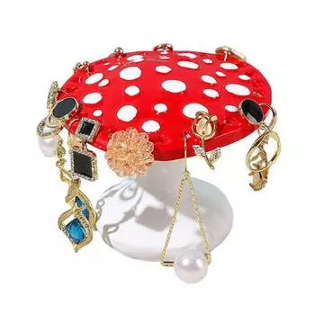 Yousheng Mushroom Earring Holder Resin Desk Earrings Organizer Mushroom Earrings Display Stand for Dresser Bedroom Decor чёрный