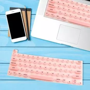Yousheng Nail Art Keyboard Film Cover Мягкая силиконовая полноразмерная защитная пленка для клавиатуры ноутбука Антистатическая клавиатура розовый