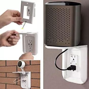 Yousheng настенная розетка полка для дома спальня кухня настенное крепление сотовый телефон динамик электрическая зубная щетка ночник органайзер стеллаж для хранения белый