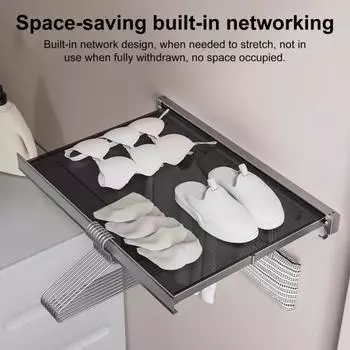 Yousheng настенная сетка для сушки белья с выдвижной полкой для хранения вещей, скрытая полка для хранения вещей в ванной комнате, сетка для сушки нижнего белья