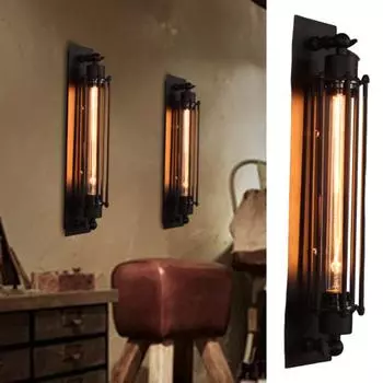 Yousheng настенный светильник ретро винтажная высокотемпературная краска не обесцвечивается подсветка железный деревенский промышленный светодиодный настенный светильник аксессуары для интерьера чёрный