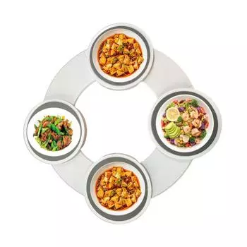 Yousheng Настольный вращающийся поднос для обеденного стола Lazy Susan Turntable Party Entertainment Turntable Spinning Plate для вечеринок B