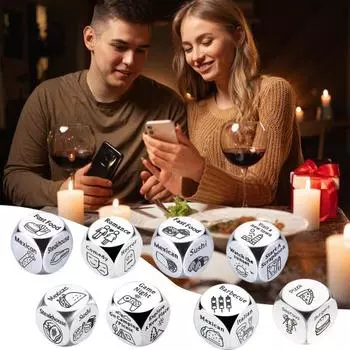 Yousheng нержавеющая сталь решение игральные кости еда решение 6 граней игральные кости свидание вечер выбор игральные кости день рождения годовщина подарок для парня девушка D