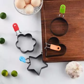 Yousheng нержавеющая сталь сердцевидная форма для яиц антипригарные цветы звезда блины омлет формы для жарки яиц приготовление завтрака сэндвич бургера зелёный