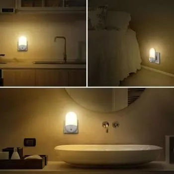 Yousheng Night Light Автоматические чувствительные светодиодные лампы Инфракрасный датчик движения тела Прикроватная лампа для спальни UK