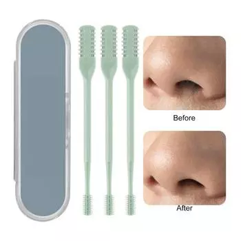 Yousheng Nose Hair Remover Double-Head Manual 360-градусный вращающийся острый инструмент для удаления волос в носу для взрослых и мужчин Beauty Care 2pcs жёлтый