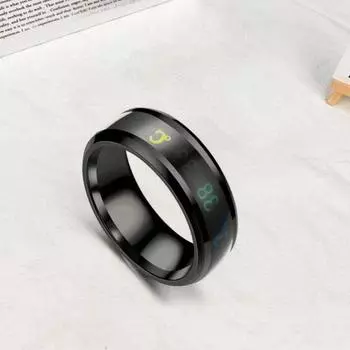 Yousheng обручальное кольцо из титановой стали, интеллектуальное кольцо с датчиком температуры тела, кольцо для личного здоровья, для мужчин и женщин US 10 белый