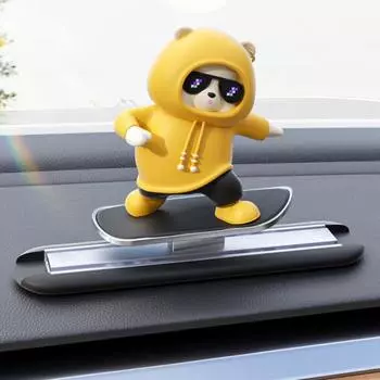 Yousheng очаровательные качающиеся медведи украшения для автомобиля приборная панель домашнего офиса стол шарм рождественские украшения авто мотоцикл грузовик украшения чёрный