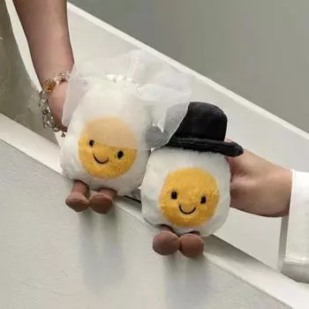 Yousheng очаровательные куклы-яйца, мягкая игрушка в виде счастливого вареного яйца, милые мягкие игрушки размером 5,5 дюймов, плюшевые куклы в стиле «еда», забавная идея подарка для всех возрастов 14cm B