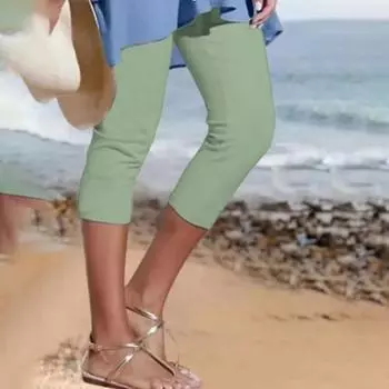 Yousheng однотонные штаны для йоги со средней посадкой, облегающие брюки для живота, подтягивающие ягодицы, женские укороченные леггинсы для фитнеса, уличная одежда 3XL светло-зеленый