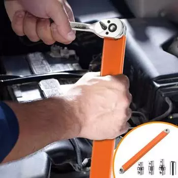 Yousheng Offset Удлинительный ключ с квадратным приводом Адаптеры нержавеющие коррозионно-стойкие прочные универсальные удлинительные ключи Набор инструментов оранжевый