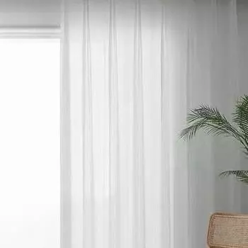 Yousheng Оконная занавеска из износостойкого полиэстера высокой плотности, белая прозрачная занавеска для спальни 130*160cm