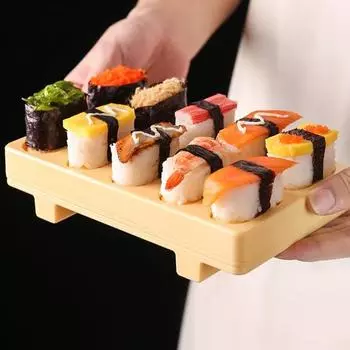 Yousheng Onigiri Sushi Mold Nigiri Bento Rice Ball Maker 10 в 1 Mini Japanese Kitchen Mold Sushi Maker Tool для семьи жёлтый