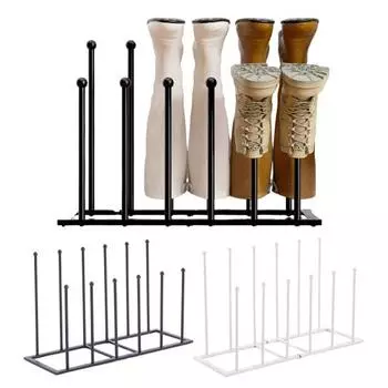 Yousheng Отдельно стоящая стойка для обуви, прочная металлическая конструкция, нержавеющая, простая установка, держатель для органайзера для обуви чёрный