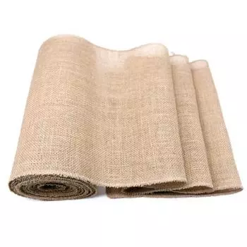 Yousheng Party Table Runner Jute Fabric Boho Style Stain-Proof Home Decor DIY Crafts Reusable Table Protection Decoration Prom Banquet Table Runner 2M