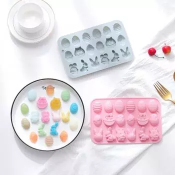 Yousheng пасхальная шоколадная форма в форме яйца, термостойкий силикон, 18 полостей, простая в эксплуатации форма для конфет для кухни розовый