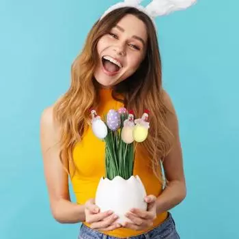 Yousheng пасхальное украшение в виде цыпленка, плюшевая фигурка цыпленка, цыпленок в яичной скорлупе, выбор для пасхального домашнего декора, товары для вечеринки в стиле фермерской курицы A