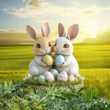 Yousheng пасхальный цветок гном мультяшный персонаж садовое украшение фея садовые аксессуары для домашнего наружного декора забавное украшение для горшечных растений I