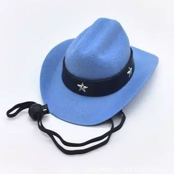 Yousheng Pet Cowboy Hat Регулируемый мини-костюм ковбоя с ремешком для подбородка для вечеринок на Хэллоуин, Рождество S хаки