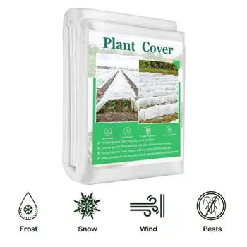 Yousheng Plant Frost Cover Нетканый материал Защитный лист от замерзания Различные размеры Одеяло для защиты растений от птиц Защитный экран для растений в холодную погоду D белый