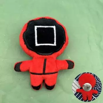 Yousheng Plush Brooch Мультяшная мягкая кукла Брошь-булавка Коллекционная брошь, вдохновленная корейским фильмом Подарок для мальчиков, девочек, подростков, поклонников фильмов красный