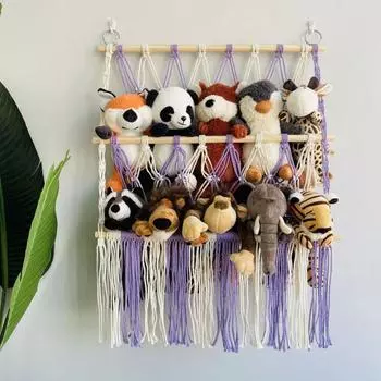 Yousheng плюшевая игрушка-сетка-гамак настенный органайзер двухслойный дизайн простой в установке дисплей плюшевый гамак для хранения игрушек