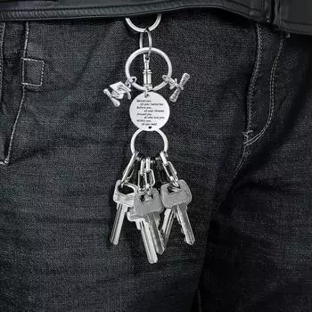 Yousheng Подарки на выпускной для нее и него, брелок из нержавеющей стали для выпускного класса 2025 года, вдохновляющий брелок, подарок для выпускников колледжей и старших классов B