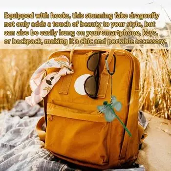 Yousheng поддельное украшение в виде стрекозы с карабином портативное средство от комаров для кемпинга на открытом воздухе имитация 3D-клипсы в виде стрекозы подвесное украшение детская игрушка красный