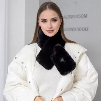 Yousheng Подогреваемый шарф для женщин USB Перезаряжаемый электрический нагревательный шарф с интеллектуальным контролем температуры Быстрый нагревательный шарф красный