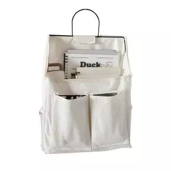 Yousheng Подвесная сумка для хранения Большая вместимость Несколько отделений Гардероб Настольный Тканевая сумка Органайзер для журналов и книг M