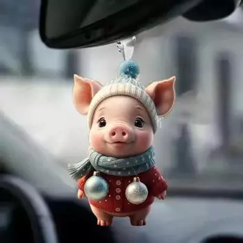 Yousheng подвесное украшение милое украшение в виде животного креативная форма со шнурком легко повесить зеркало заднего вида автомобиля подвесное украшение подвески C
