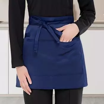 Yousheng полудлинный поварской фартук с карманами однотонный шнурованный дышащий устойчивый к складкам кухонный фартук для готовки