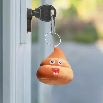 Yousheng Poop Plush Keychain Cute Emoticon Poop Toy Cartoon Funny Backpack Hanging Decoration Soft Soft Bag Keyring Gift for Friends Family