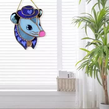 Yousheng Possum Подвеска из окрашенного акрила для оконного декора Suncatchers Подвесная официальная шляпа Possum Sun Catcher Подарки для мам и друзей E