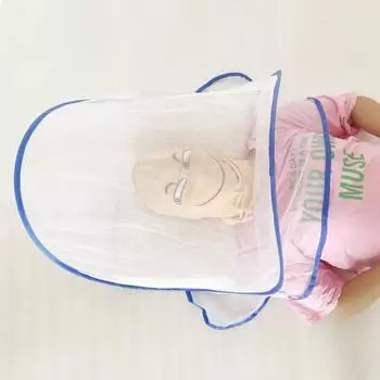 Yousheng Противомоскитная защита складная компактная полиэстеровая круглая противомоскитная сетка для помещений белый