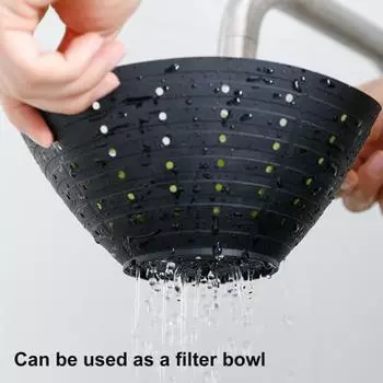 Yousheng противоударный сливной таз многоцелевой силиконовый устойчивый к разрывам сжимаемый сливной бачок для кухни чёрный