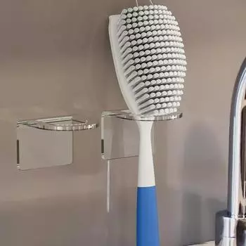 Yousheng Прозрачный акриловый держатель для кухонной мойки, самоклеящийся, прочный, несущий нагрузку, простой монтаж, универсальный держатель для щетки и губки A