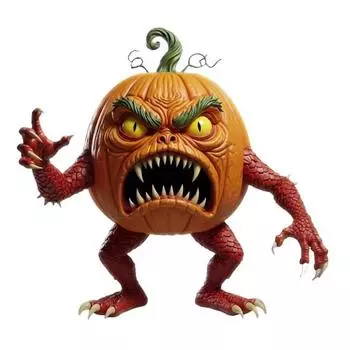 Yousheng Pumpkin Evil Figurine Spooky Resin Halloween Tabletop Decoration for Home Office Desk Decor Halloween Party Supplies B