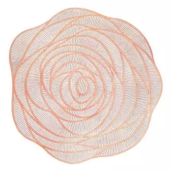 Yousheng PVC Placemats Heat-Resistant Waterproof Oil-Proof Dining Table Mats Rose Design Decorative Mat for Home Kitchen Bar Restaurant розового золота
