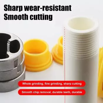 Yousheng ПВХ резьбонарезной инструмент электрическая дрель устройство для нарезания резьбы на водопроводных трубах с 3 плашками 1/2 3/4 и 1 ПВХ труба резьбонарезной комплект для электрической дрели 1 Set