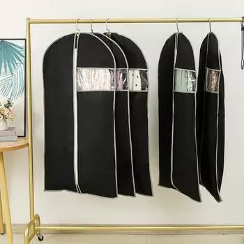 Yousheng пылезащитный чехол для одежды с прозрачным окном на молнии, защитный чехол для пальто, костюма, платья, подвесной чехол для одежды 1pc