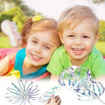 Yousheng Rainbow Spinner Toy Rainbow Twirler Stick Magical Rainbow Ribbon Spinner Party Bubble Wand для развлечений в помещении и на открытом воздухе