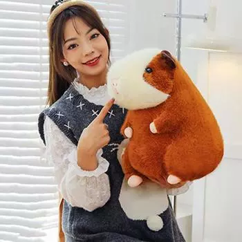 Yousheng Реалистичная морская свинка Мягкая игрушка морская свинка Реалистичные обнимашки Подарки для детей Любители морских свинок 30cm коричневый