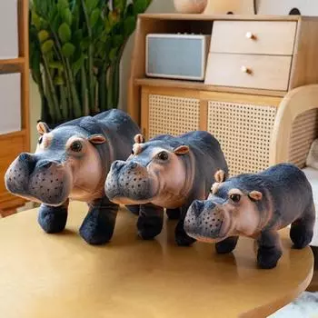 Yousheng реалистичный бегемот плюшевая игрушка чучело животного реалистичная модель бегемота кукла для детей и любителей животных 30cm