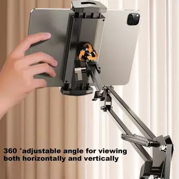 Yousheng Регулируемая подставка для планшета, держатель для кровати, прикроватная подставка для телефона, эластичный зажим, держатель для дивана, свободно регулируемый угол наклона, настольное крепление для телефона Kindle A