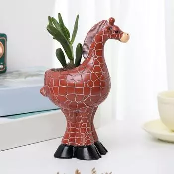 Цветочный горшок из смолы Yousheng, высокопрочный, небьющийся, в форме животного, забавный, для дома и улицы, украшение стола Deer